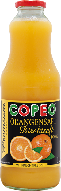 Copeo Orangensaft Direktsaft mit Fruchtfleisch