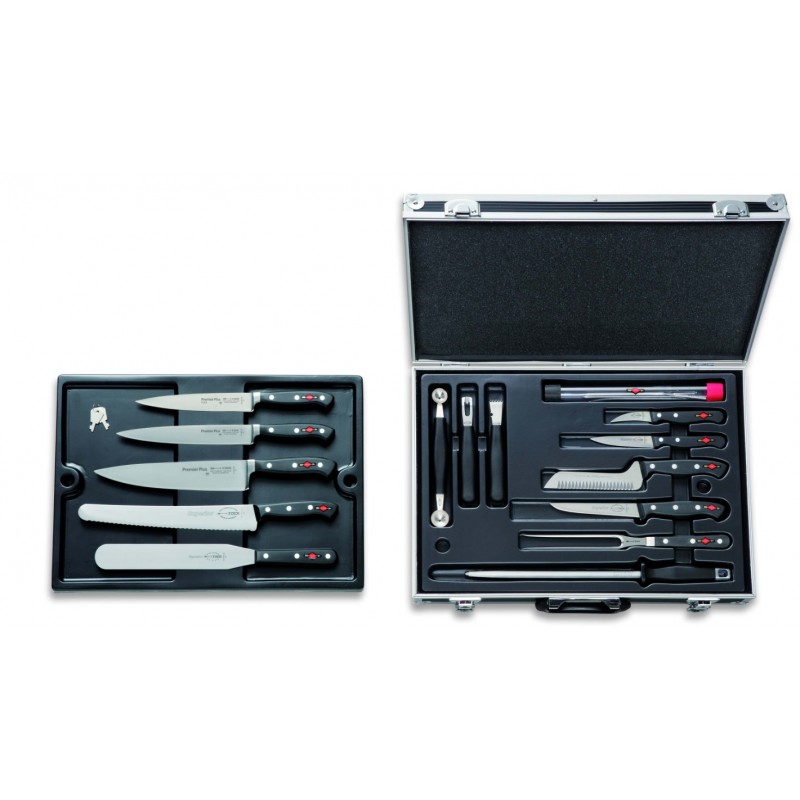 Dick Plaza mit 15 Stück, Chefkoffer, Messertasche
