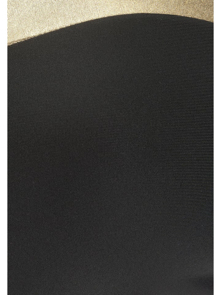 LASCANA Bügel-Bandeau-Bikini-Top in schwarz-goldfarben günstig kaufen