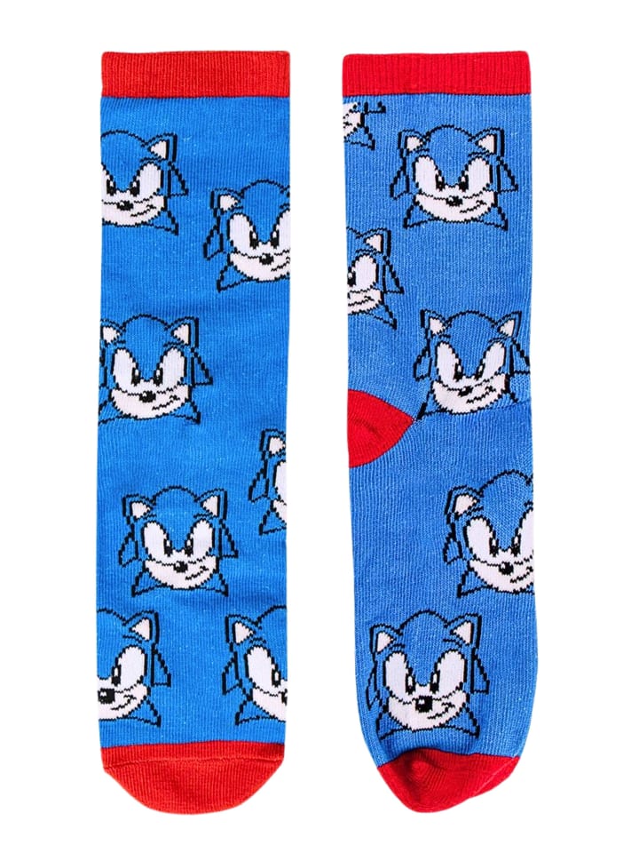 Sonic 4er - Pack Kindersocken Sonic The Hedgehog Geschenkset mit Spardose  in Blau günstig kaufen