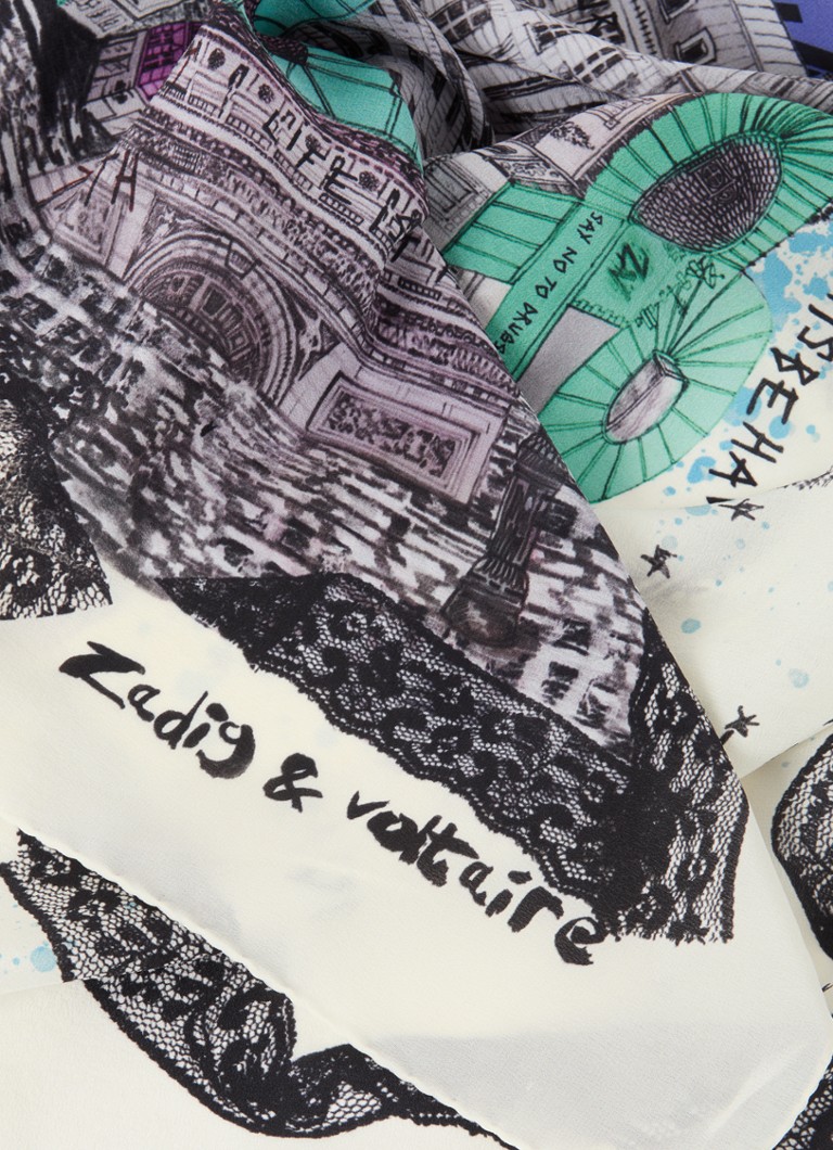 Zadig&Voltaire Blondie silkkihuivi 85 x 85 cm