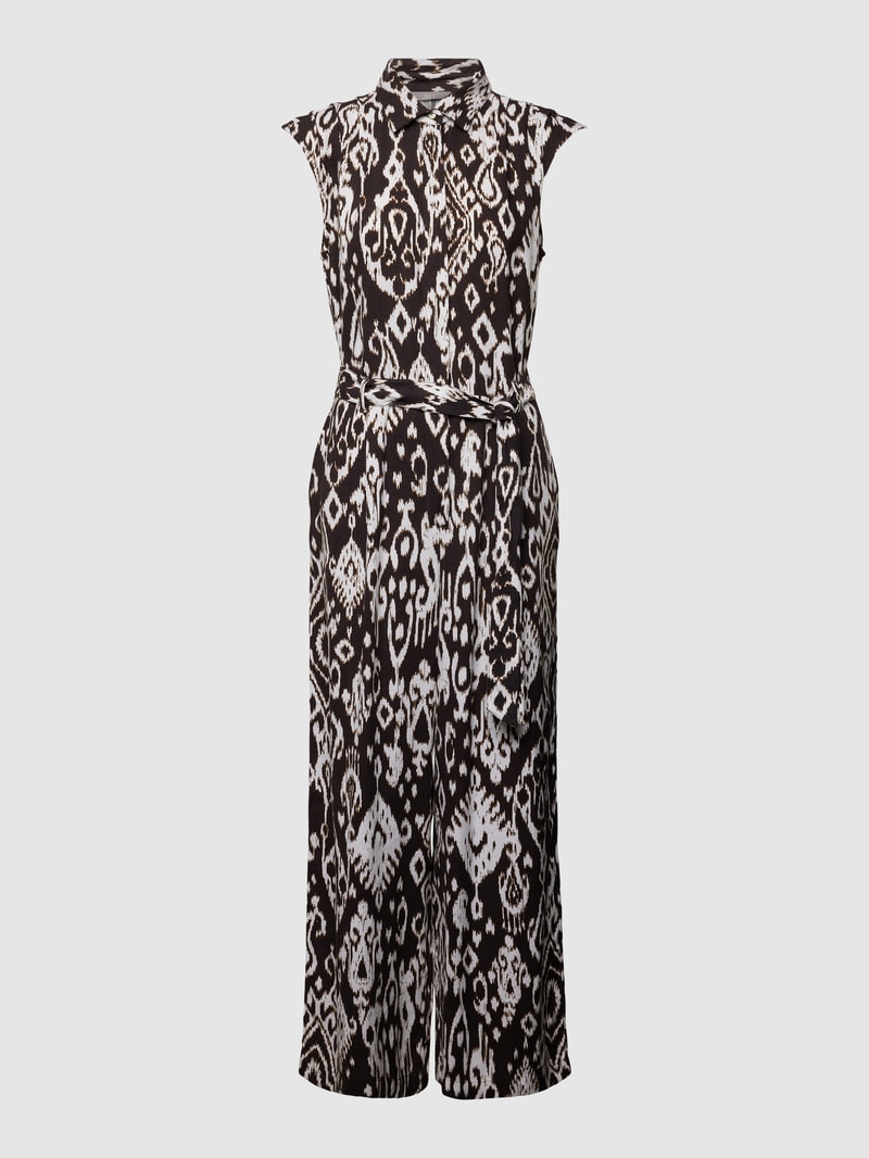 Jumpsuit mit Allover-Muster in anthrazit
