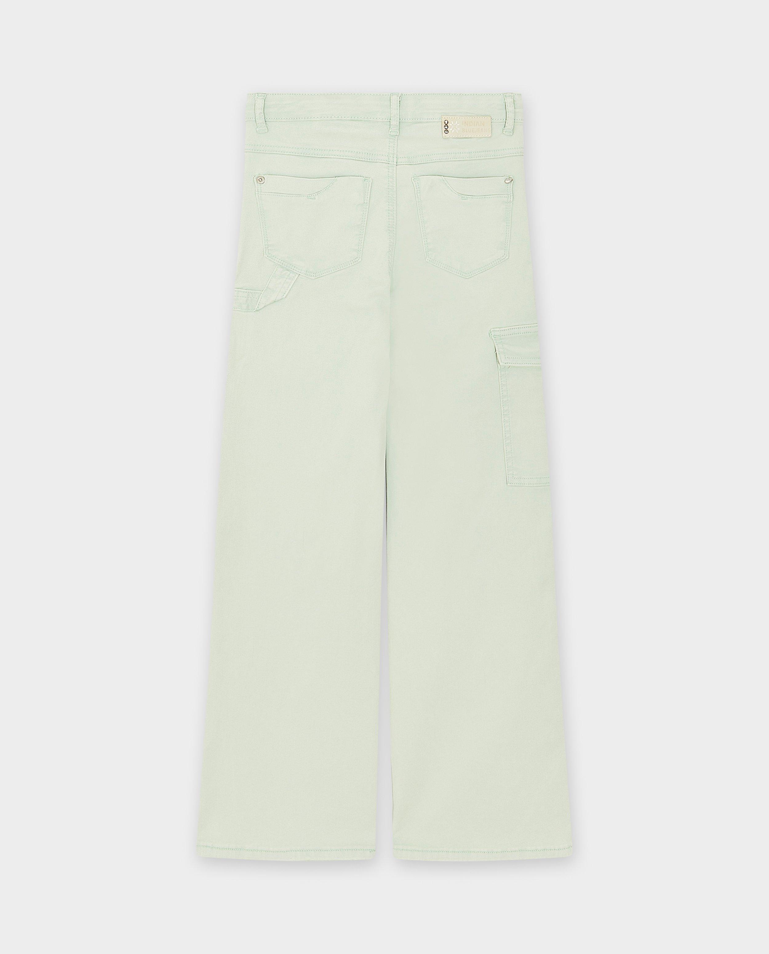 Indian Blue Jeans világoszöld nadrág, bő szabású világoszöld