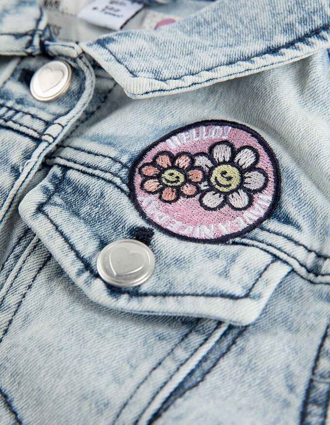 Jeansjacke - Stickereien
