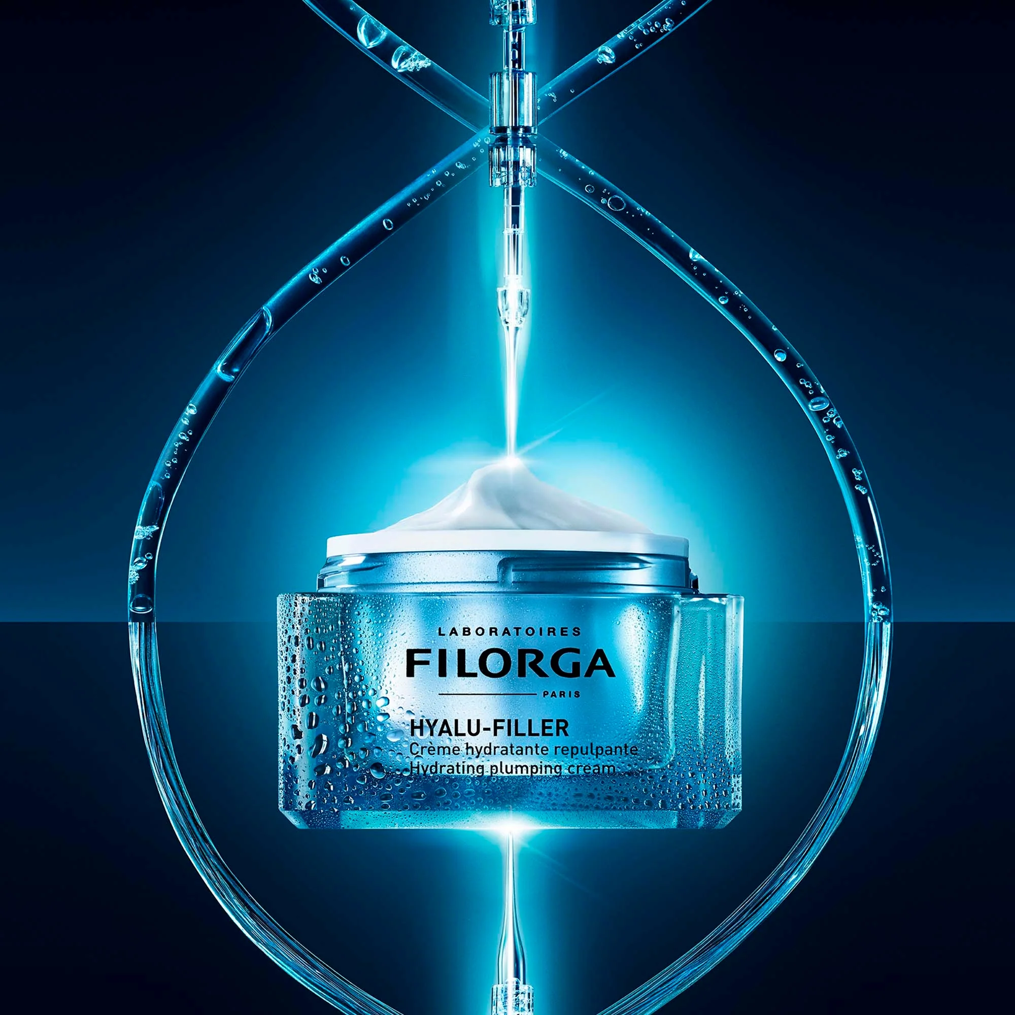 Crema Hyalu-Filler - Crema facial hidratante de día, crema facial iluminadora de día, crema facial de día para los primeros signos, tratamiento facial de 24 horas para los primeros signos