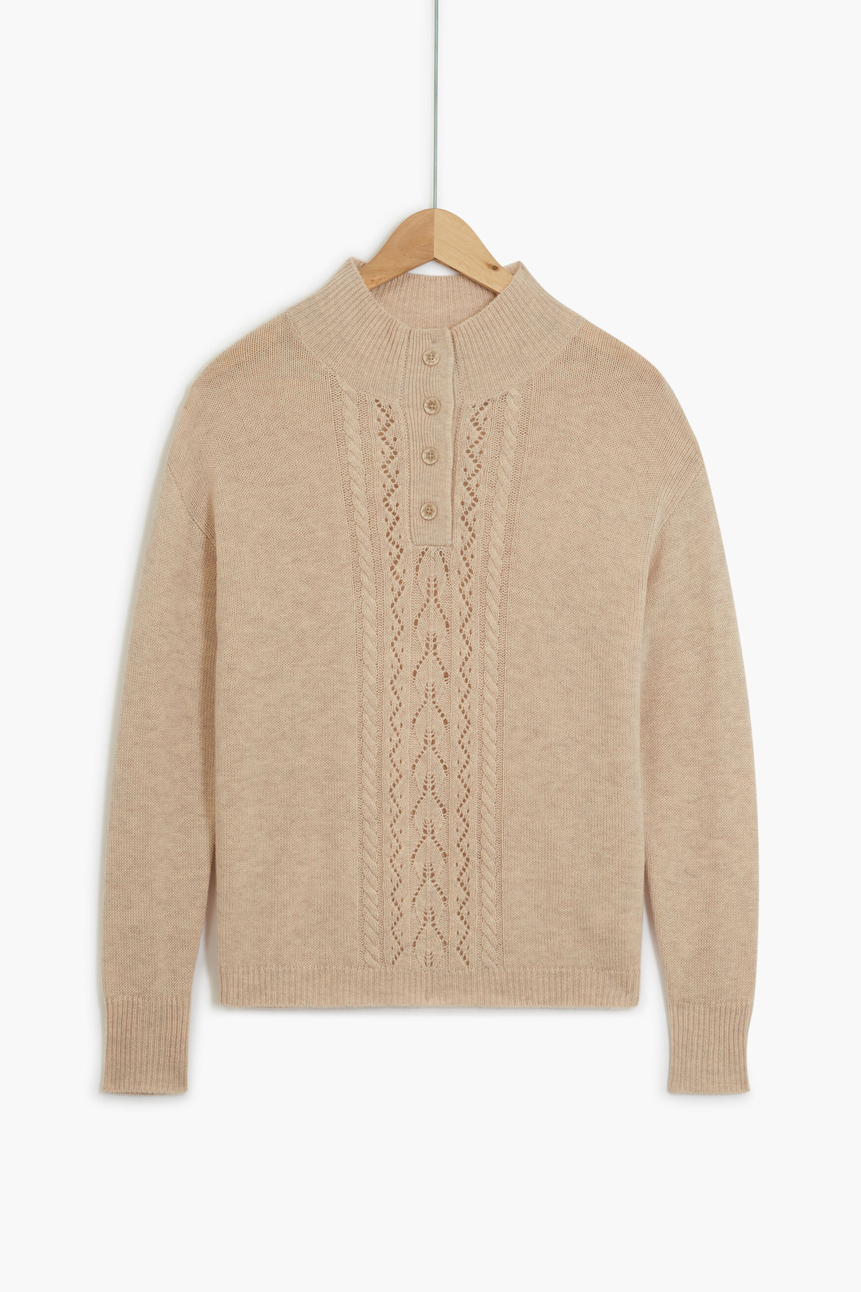 pull florine 100% laine beige femme