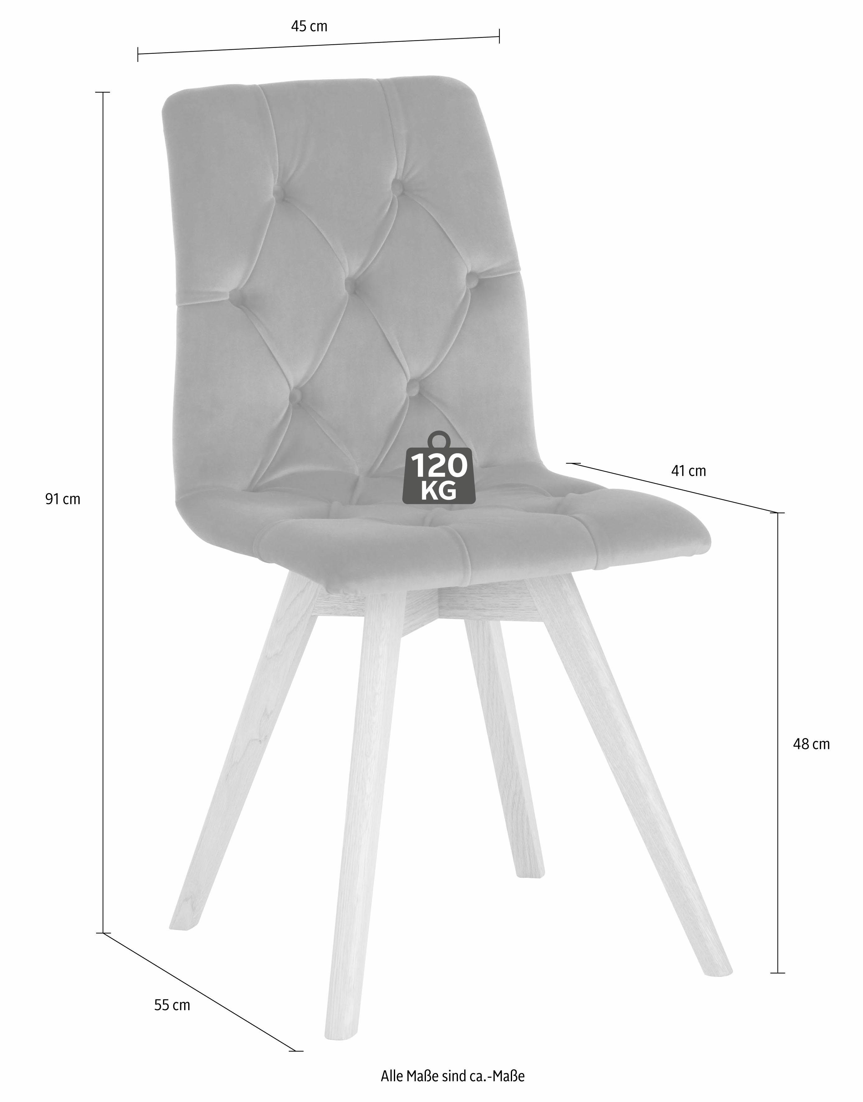 andas 4-Fußstuhl Rania (Set, 2 St), Im 2er/4er/6er-Set, aus der freundin Home Collection