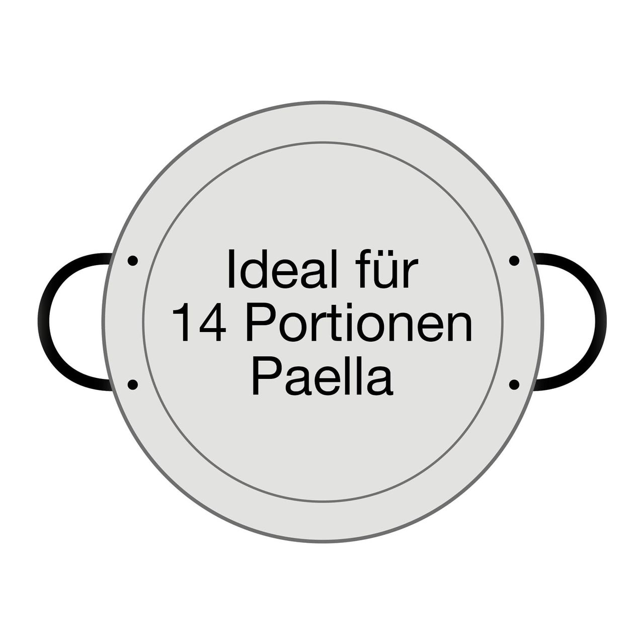 PaellaWorld International Paella World Original spanische Paella Pfanne Typ Valenciana 50cm Durchmesser