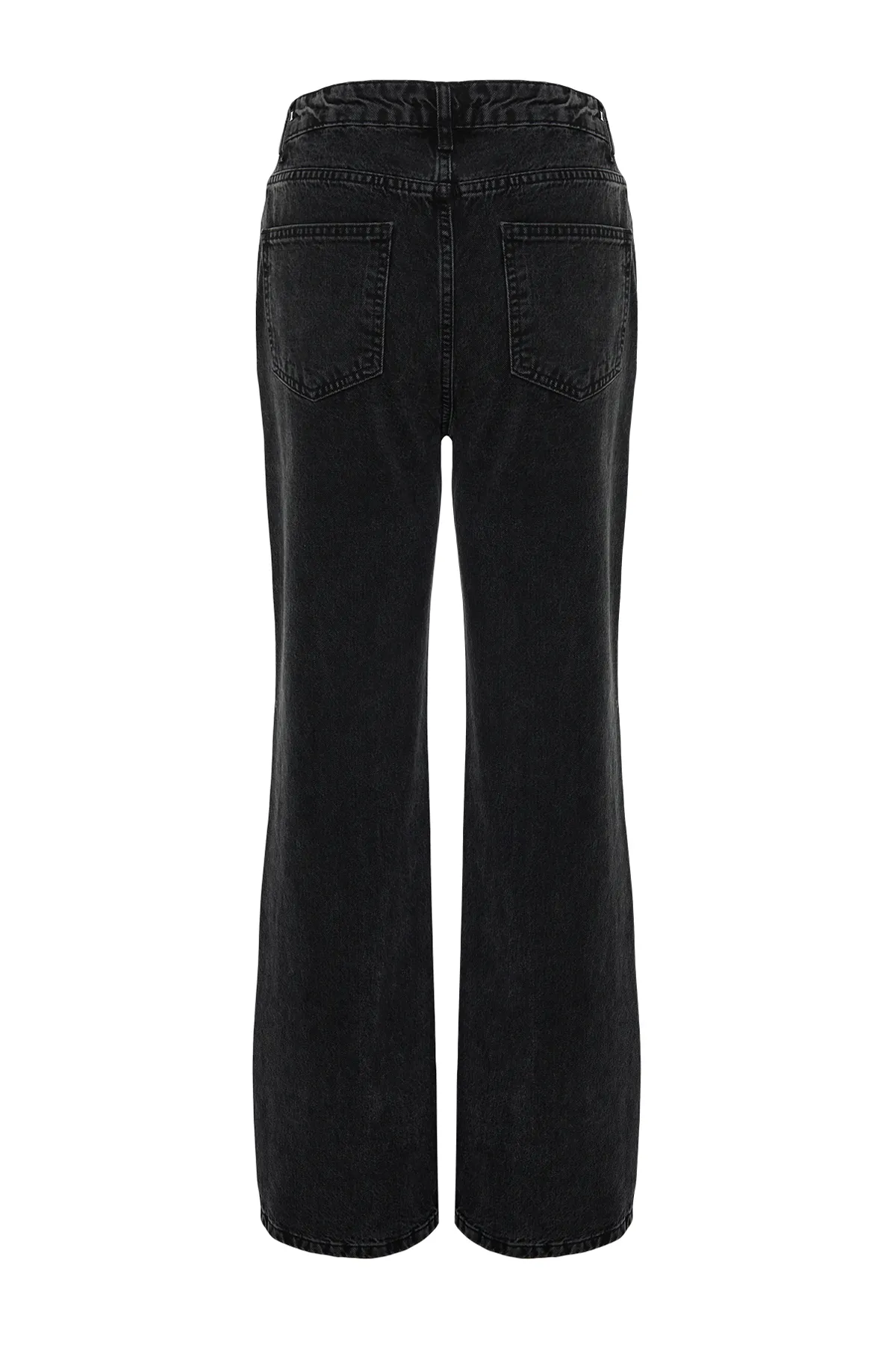 Trendyol Collection  Schwarze Jeans mit hoher Taille und weitem Bein TWOAW24JE00157
