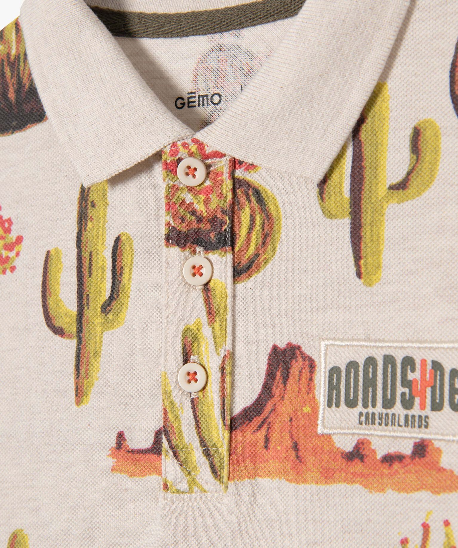 Polo Garçon à manches courtes et motifs cactus imprime | GEMO