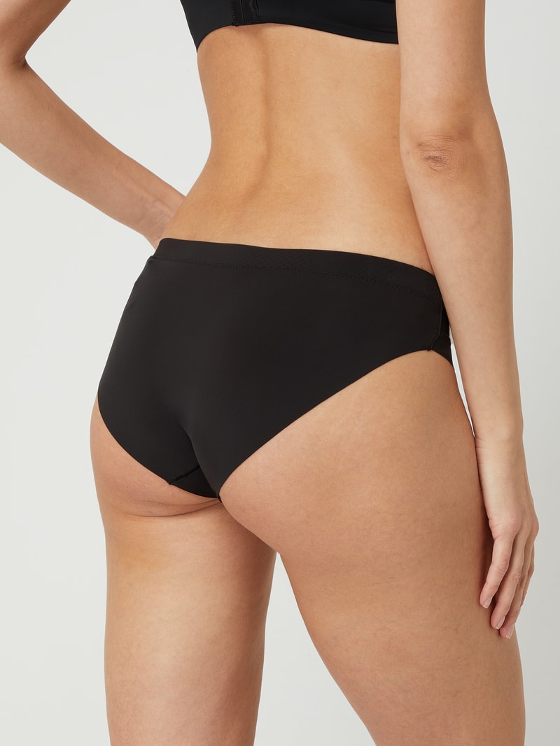 Slip mit elastischem Bund in schwarz