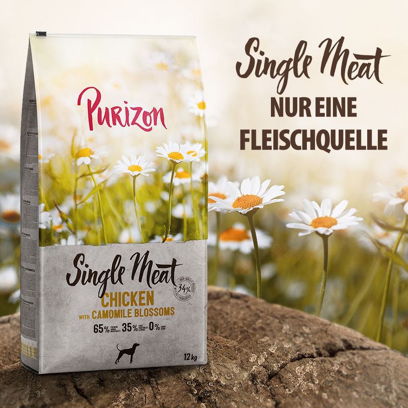 Purizon Single Meat Adult Huhn mit Kamilleblüten und Kürbis