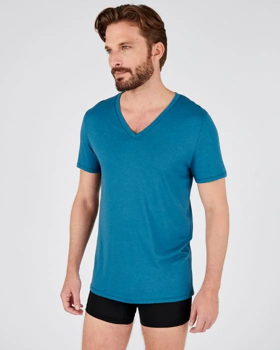 T-shirt col V, maille jersey Climatyl