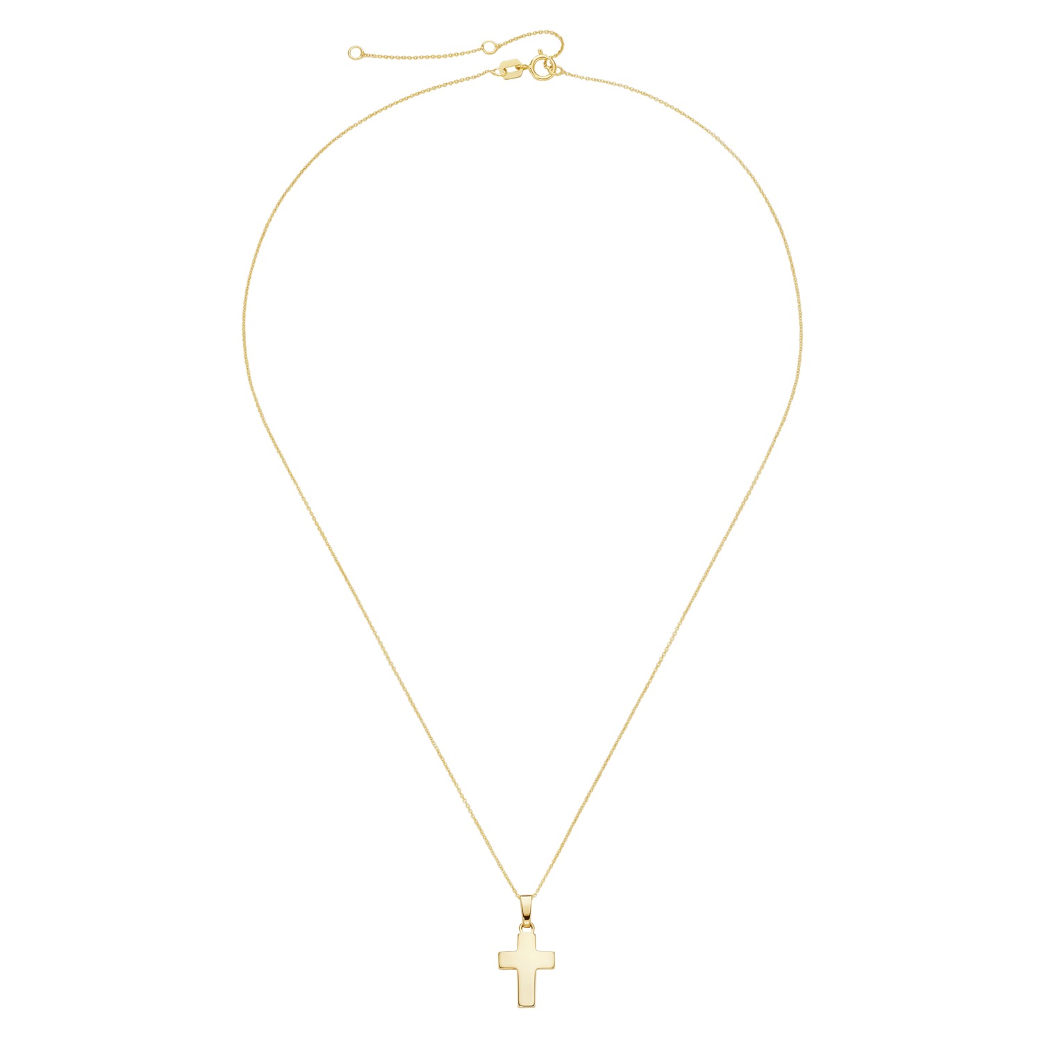 Kette Kreuz Anhänger. Gold 375