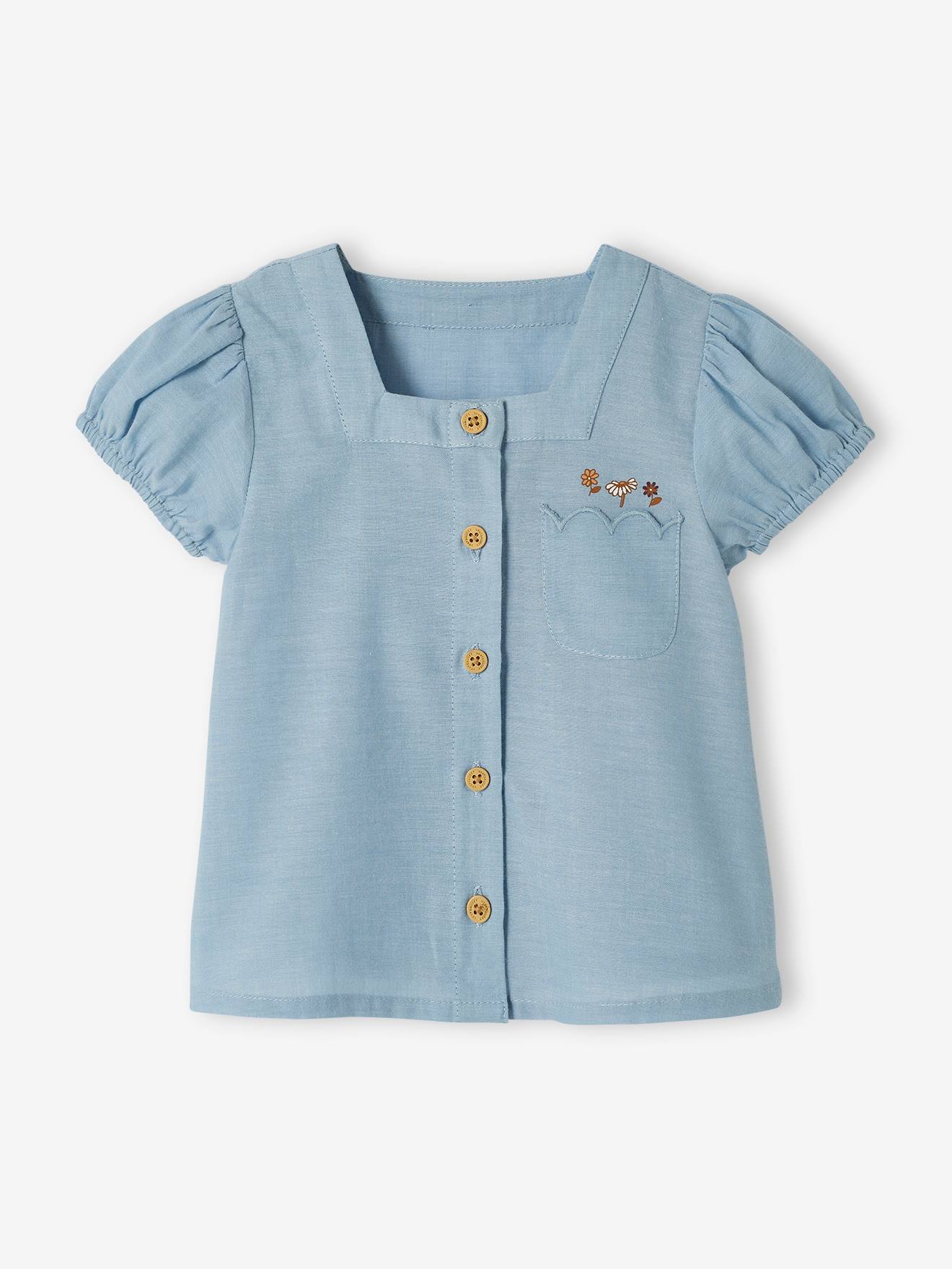 Vertbaudet Mädchen Baby-Set: Bluse & Shorts - double stone