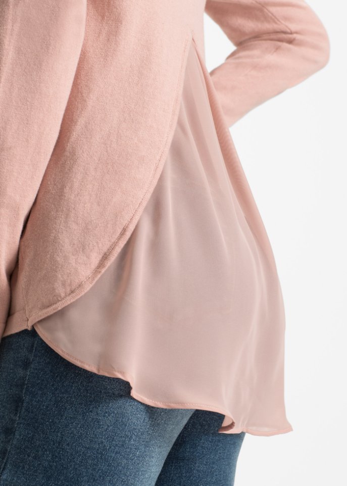 Pullover mit Bluseneinsatz