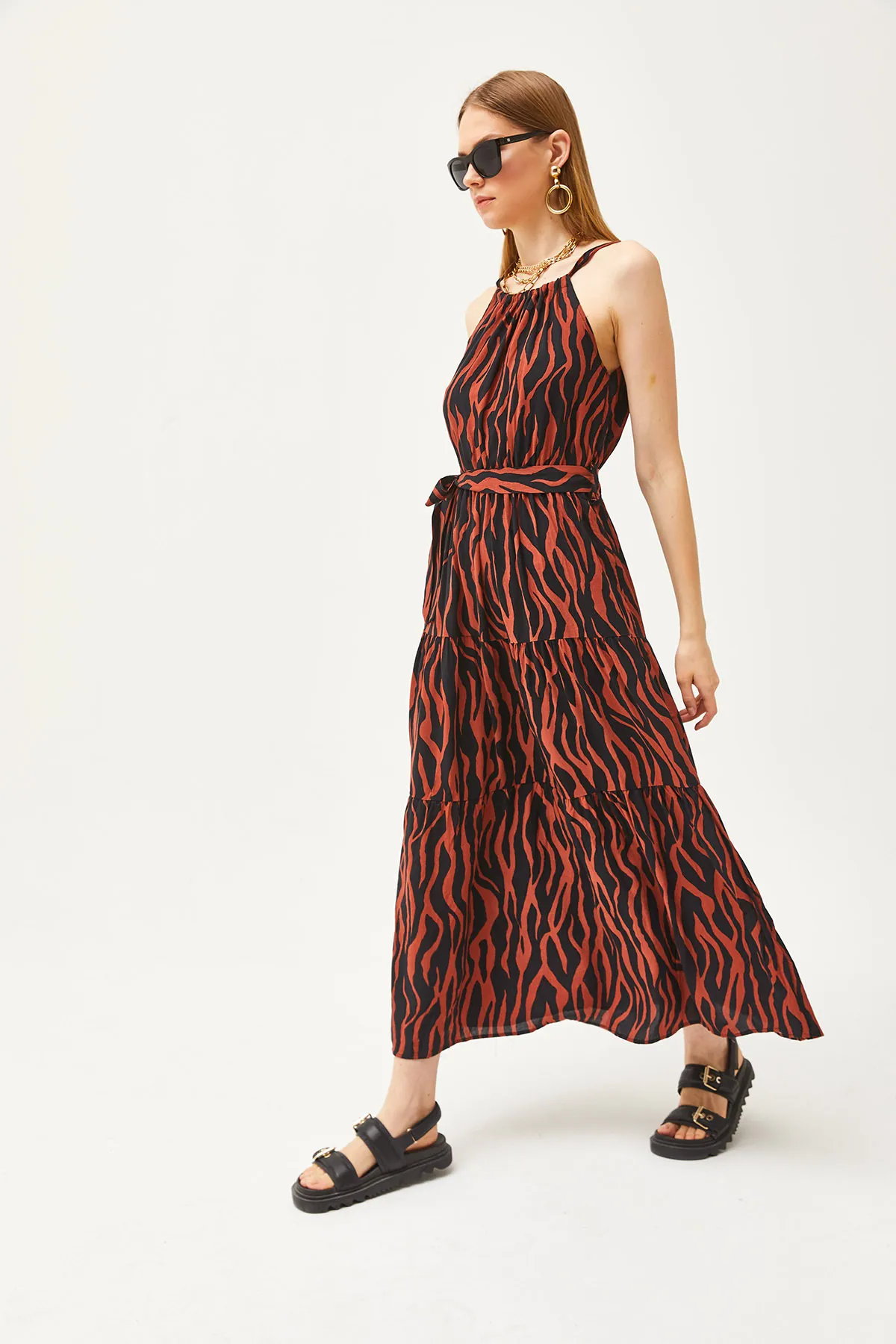 Olalook  Kleid - Orange - A-Linie