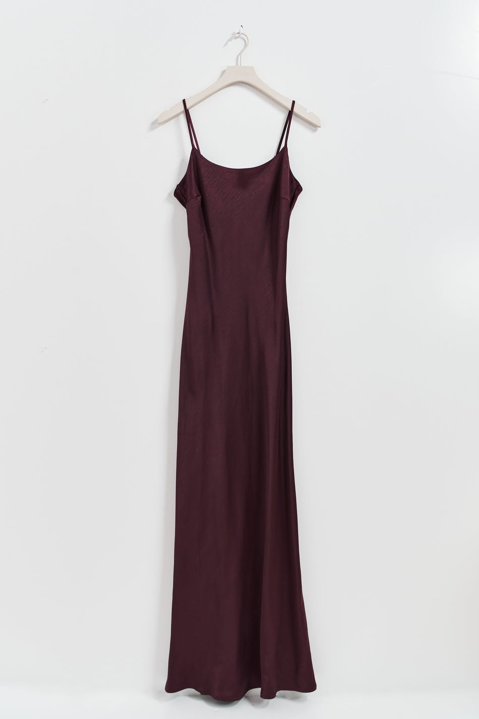 Strap satin maxi dress
