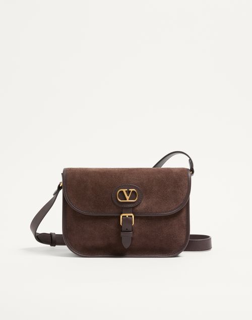 Bolsa de ombro Valentino Garavani Antibes em camurça