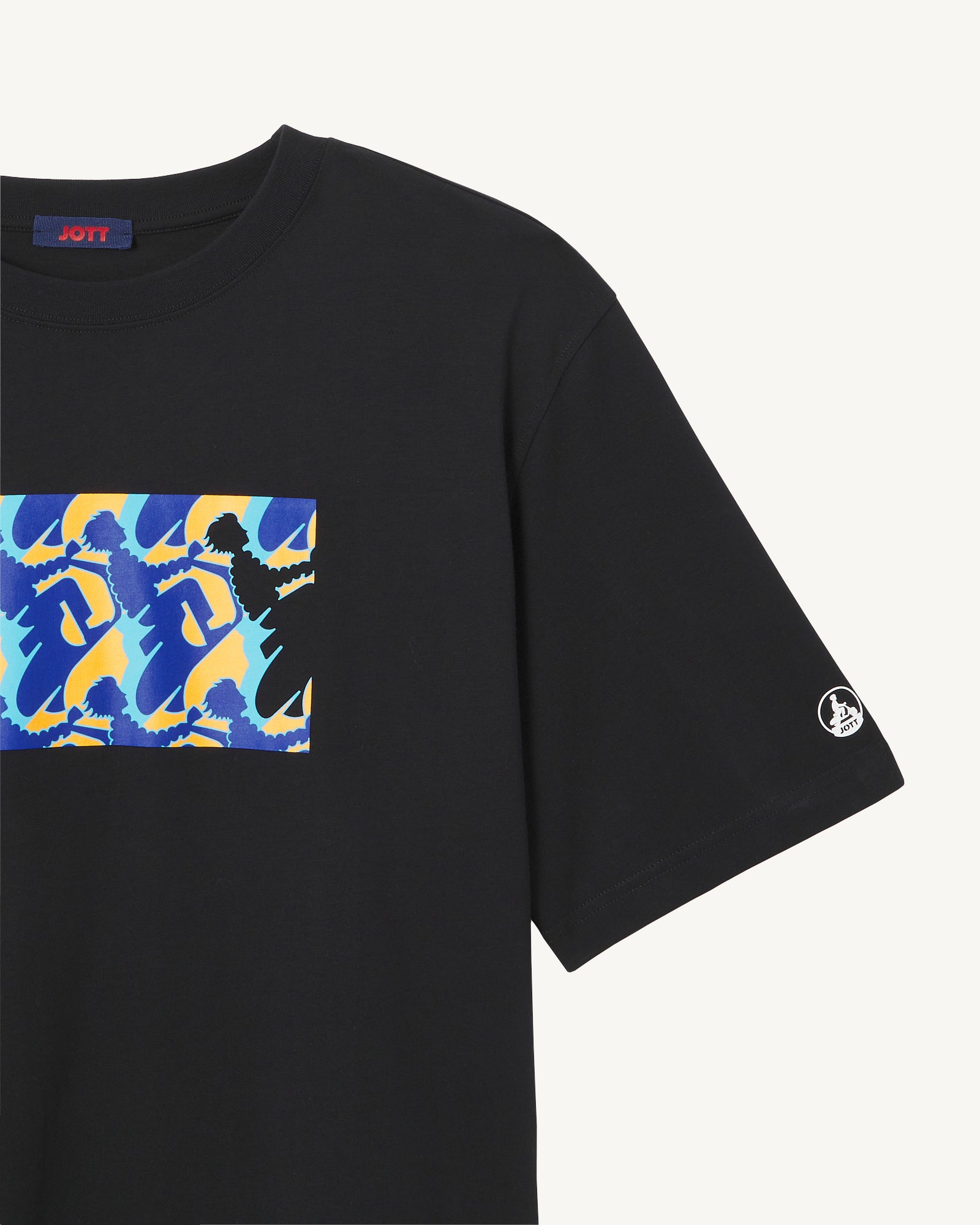 T-shirt en coton biologique Noir Leo