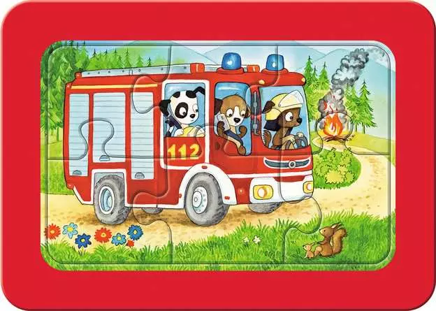 Kinderpuzzle ab 2.5 Jahren - Tiere im Einsatz - 6 Teile