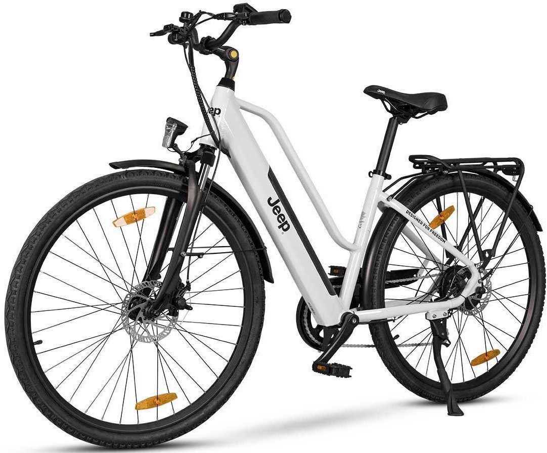 Jeep E-Bikes E-Bike TLR 7011, 7 Gang, Kettenschaltung, Heckmotor, (mit Akku-Ladegerät)