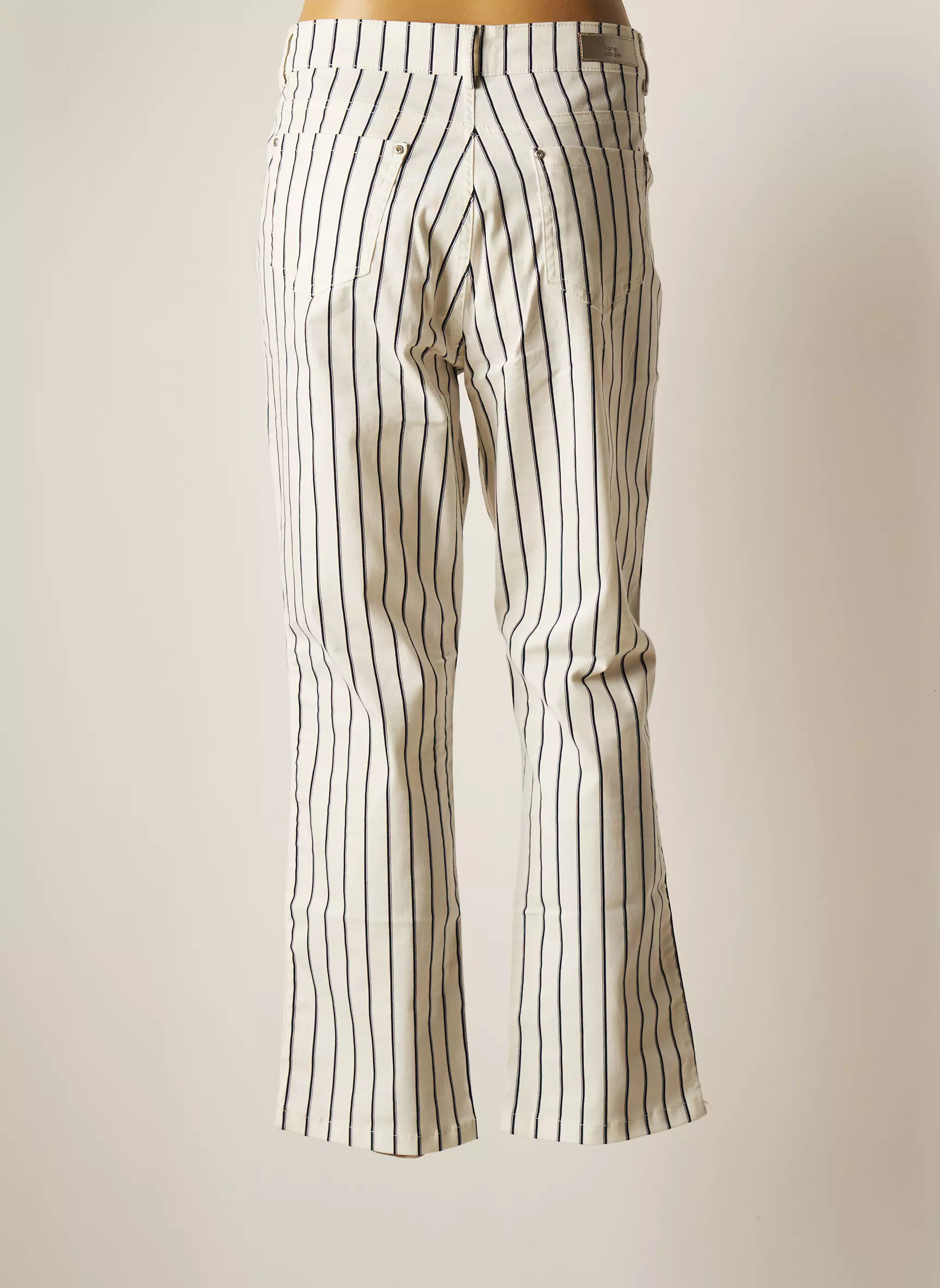 Signe Nature Pantalon7 8 Femme couleur blanc