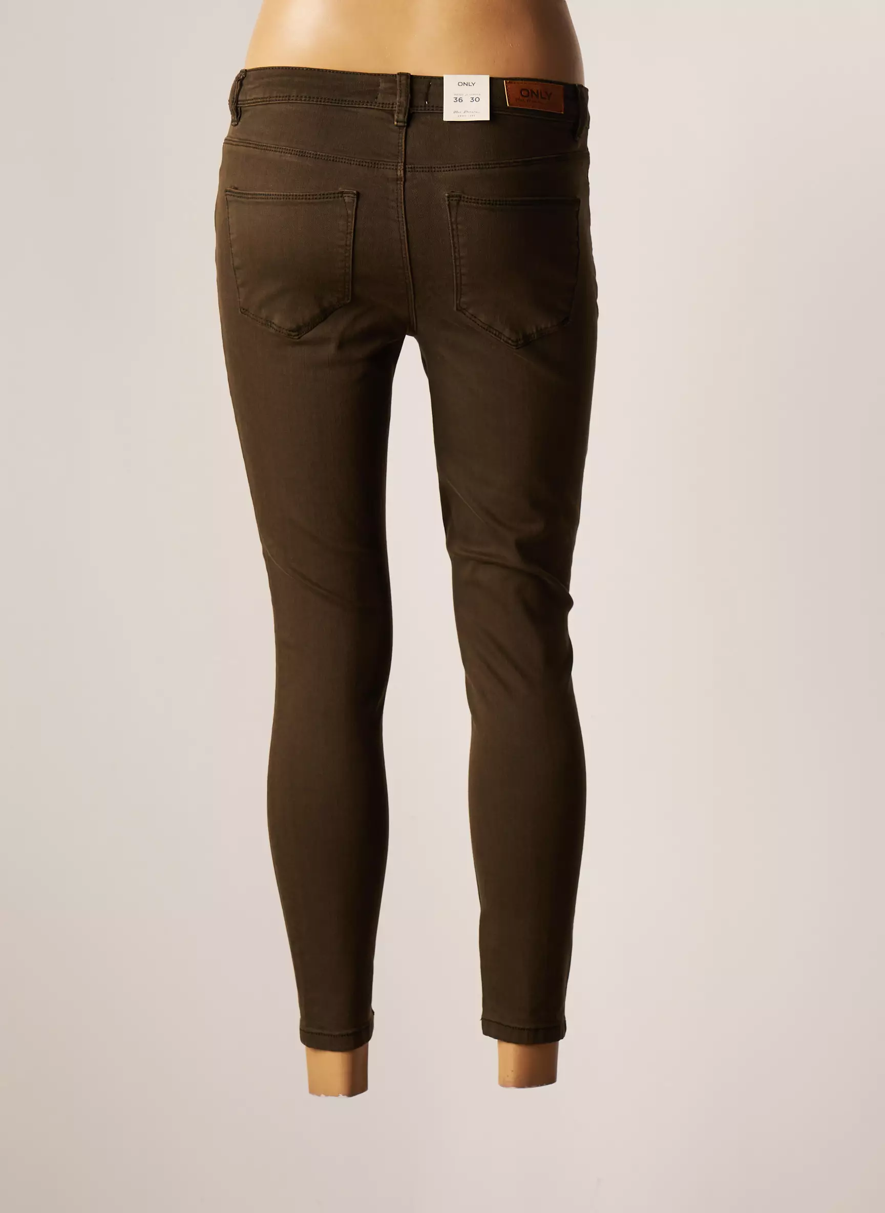 Only Pantalons Slim Femme couleur vert
