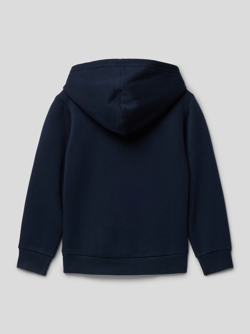 Hoodie mit Label-Print in marineblau