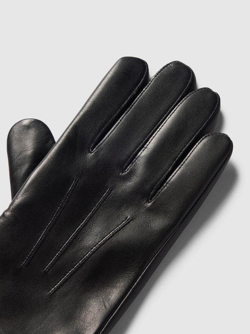 Handschuhe aus echtem Leder in schwarz