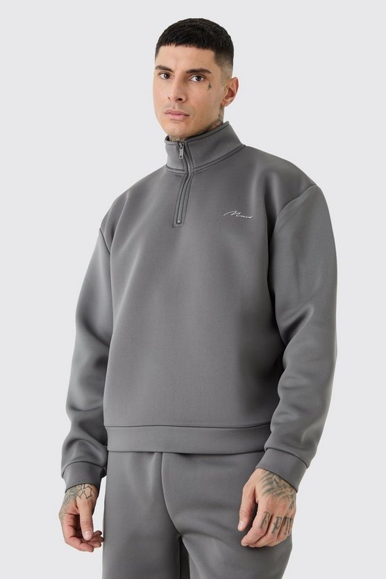 Tall kastiger Oversize Trainingsanzug mit Reißverschluss