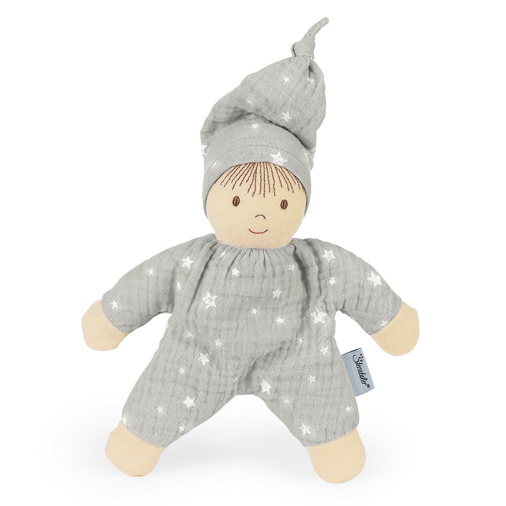 Spielpuppe Junge Heiko in Hellgrau, 23 cm