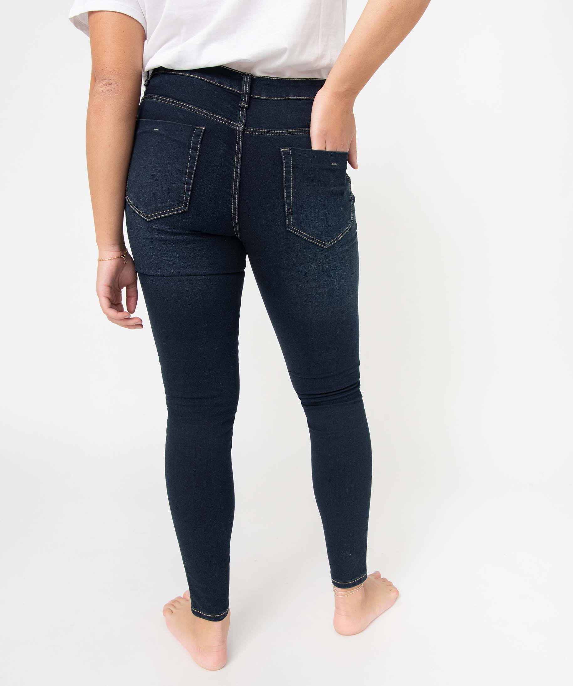 Jean femme coupe slim très extensible blue black | GEMO