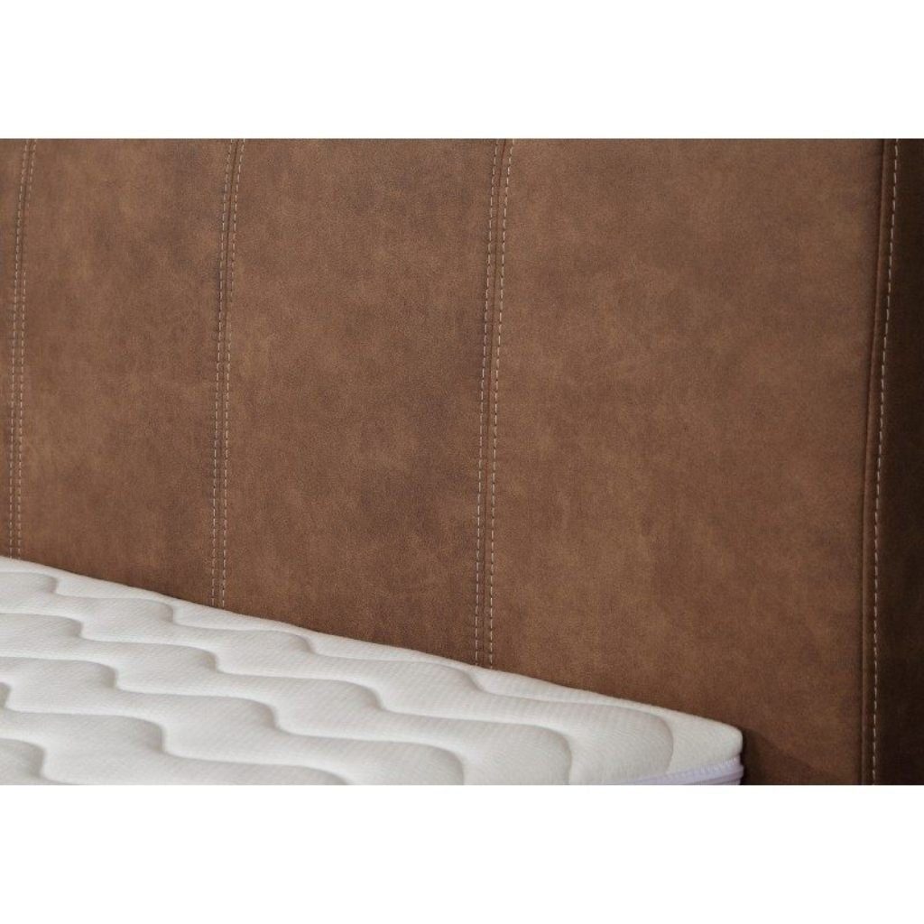 JVmoebel Lederbett, Bett Boxspring Design Betten Hotel Doppel Polster Leder Lederbett
