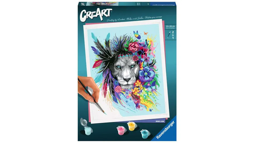 Ravensburger Beschäftigung - CreArt - Malen nach Zahlen 20130 – Boho Lion