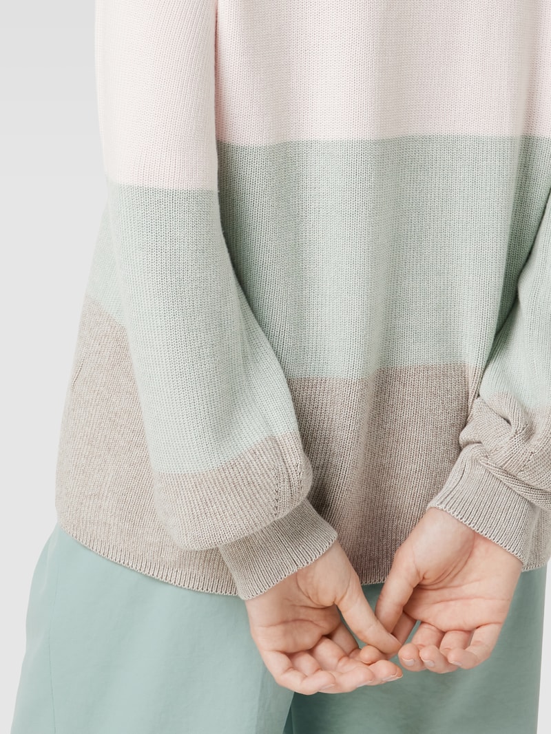 Strickpullover mit Allover-Muster in hellrosa