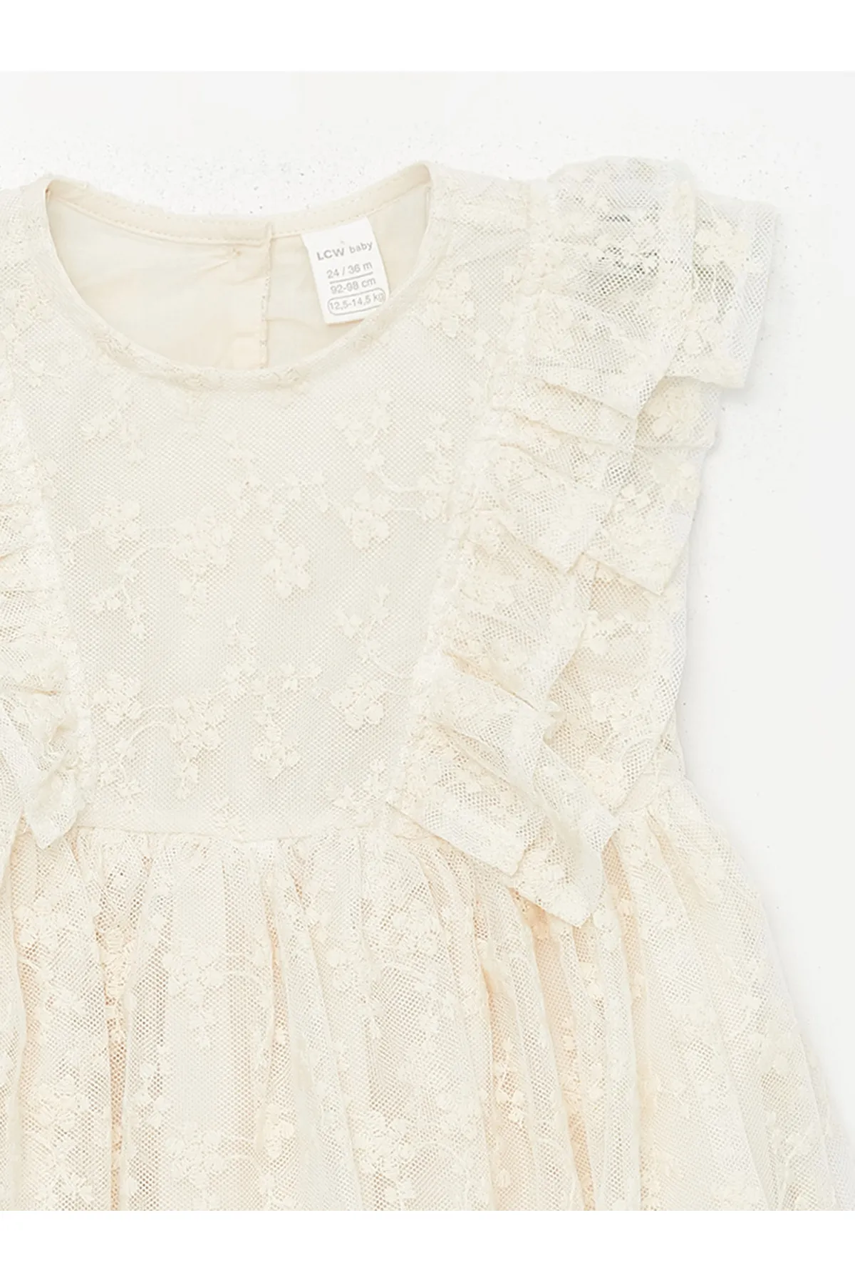 LC Waikiki  Spitzenkleid für Mädchen mit Rundhalsausschnitt