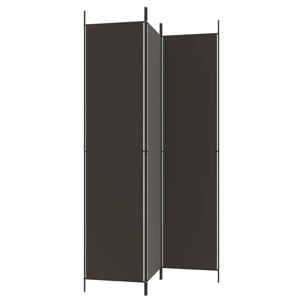 vidaXL Raumteiler 3-tlg. Paravent Braun 150x220 cm Stoff, 1-tlg.