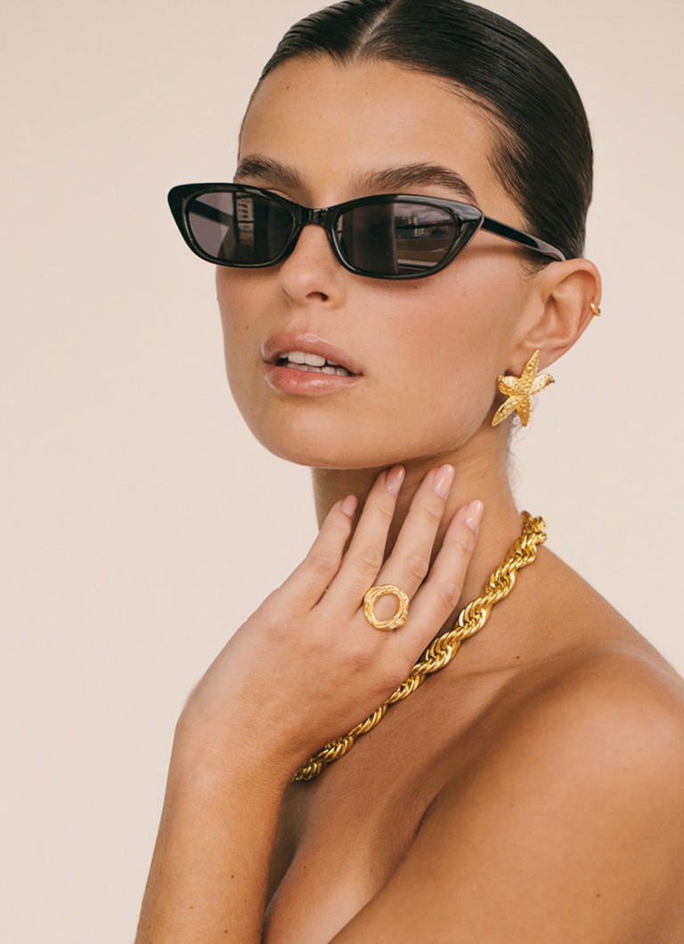Wildthings Open Hammered ring gold plated