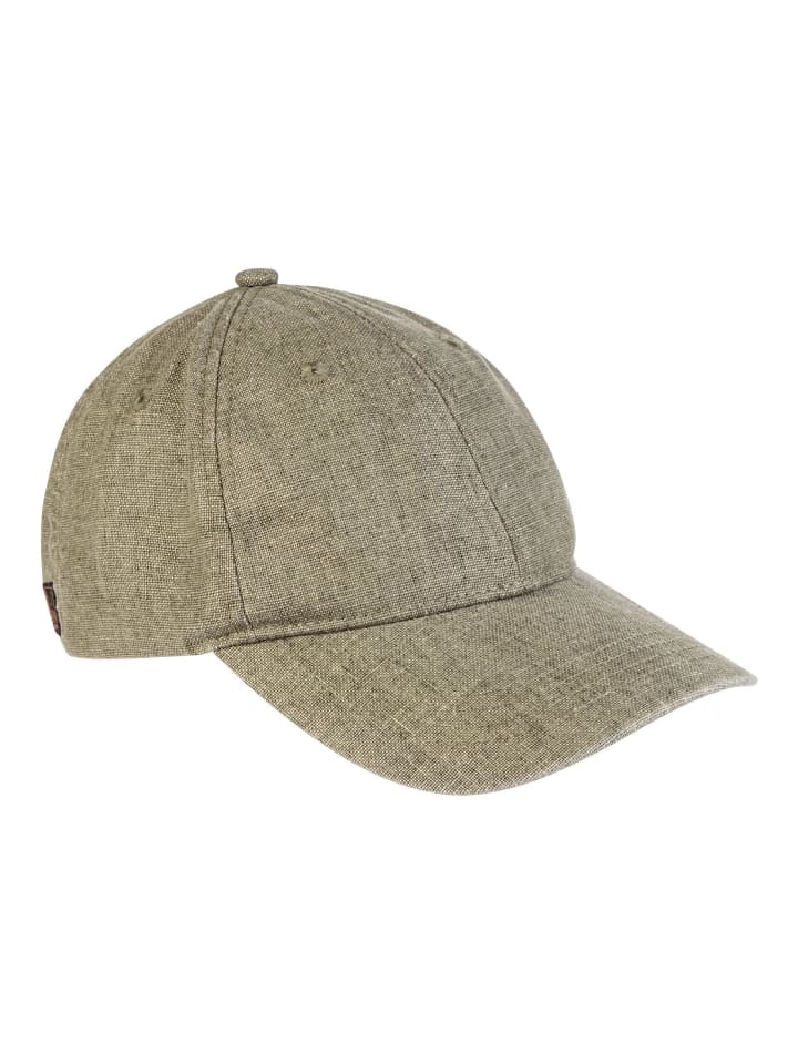 Camel Active Cap aus einem Baumwoll-Leinen-Mix in Grün günstig kaufen onesize