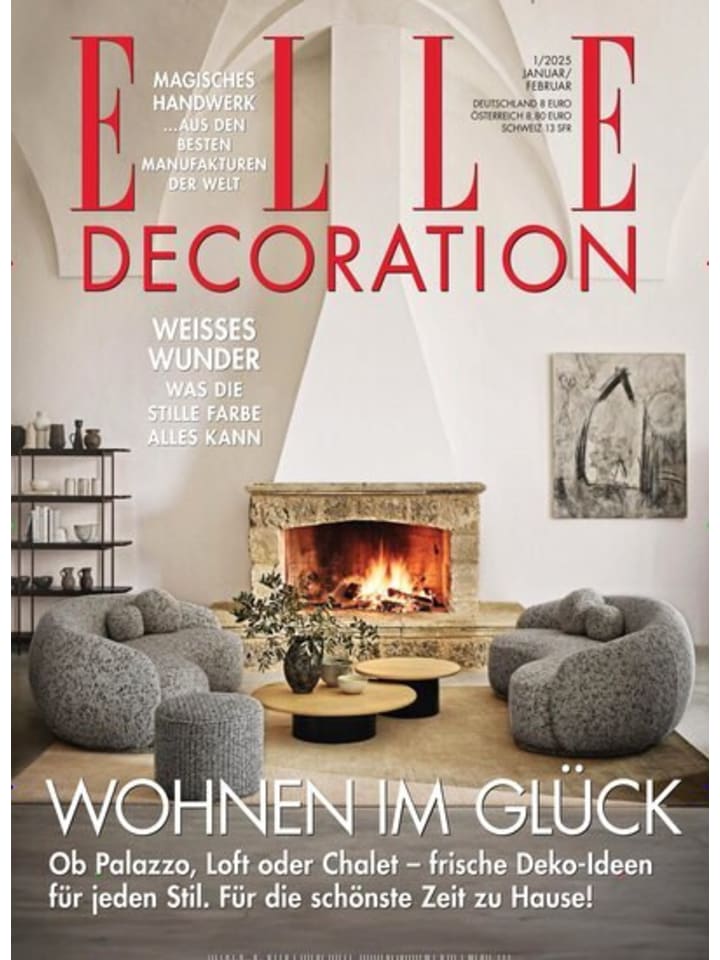 Hubert Burda Media 6 x ELLE DECORATION Zeitschrift (Gutschein für Jahres Abo) günstig kaufen onesize