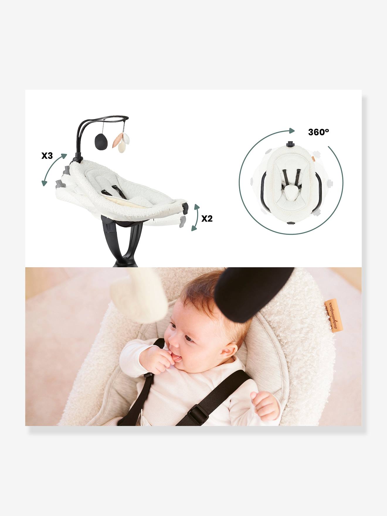 Babymoov Elektronische Baby Wippe SWOON EVOLUTION CURL BABYMOOV - weiß