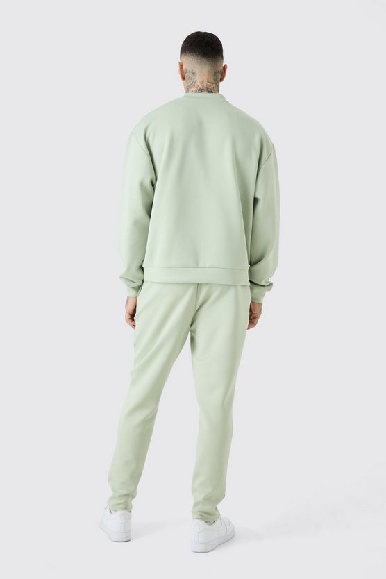 Tall kastiges Oversize Scuba Sweatshirt
