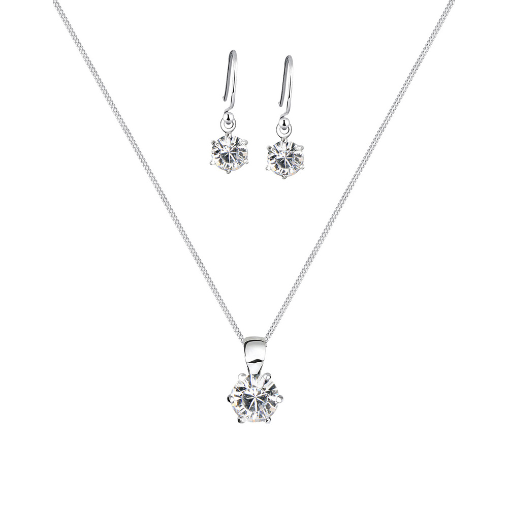 Elli Elli Ensemble de Bijoux 925 Sterling Silber Kristalle Bijoux