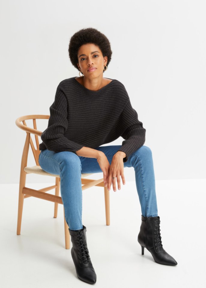 Pullover mit Rippstruktur