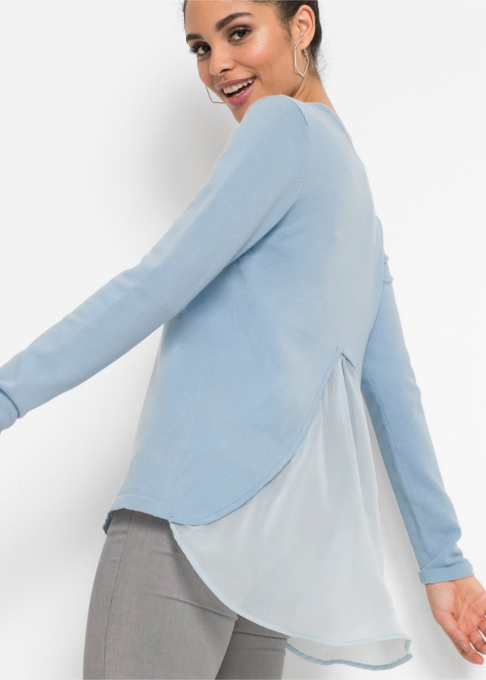 Pullover mit Bluseneinsatz