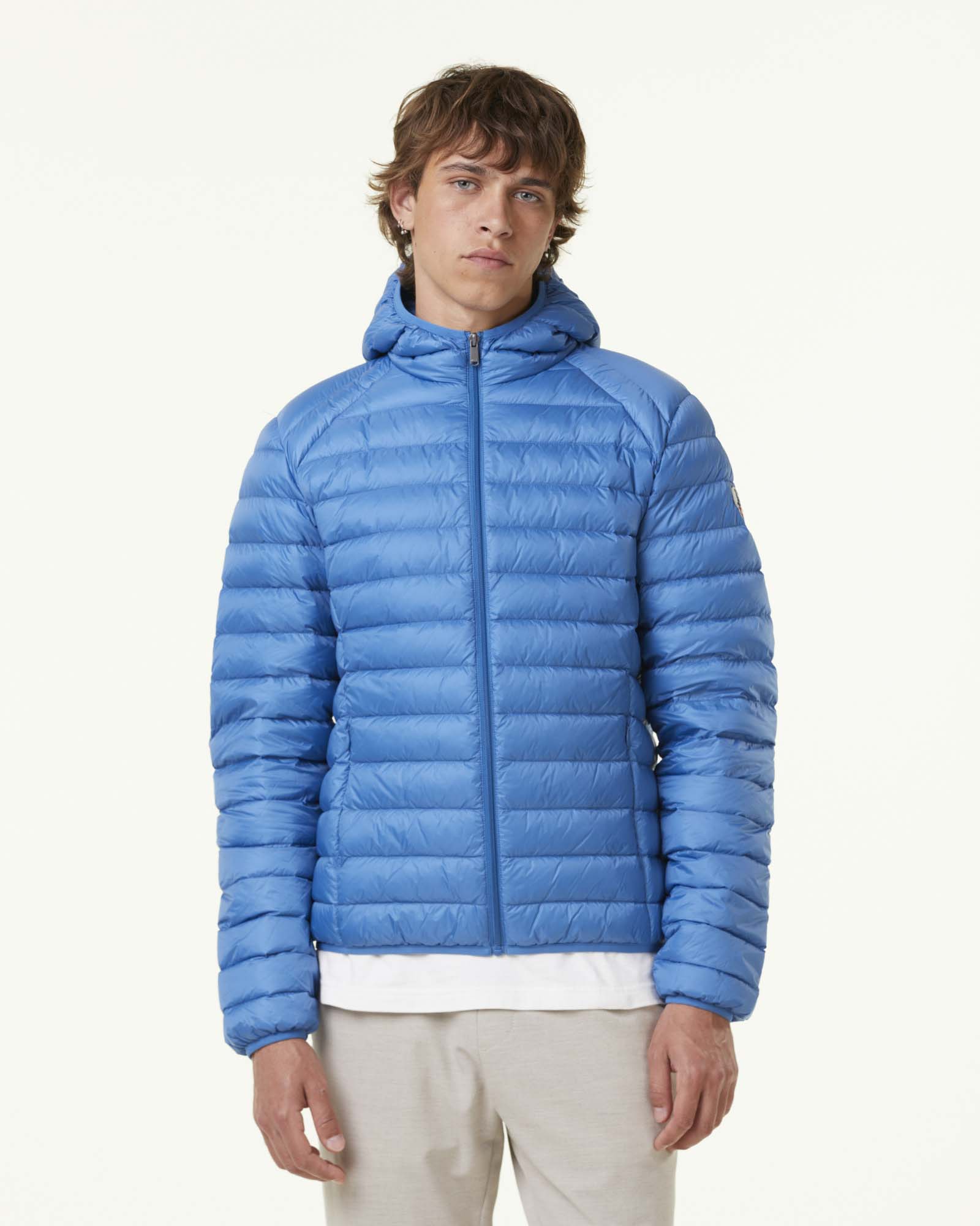Doudoune légère à capuche Bleu denim Nico