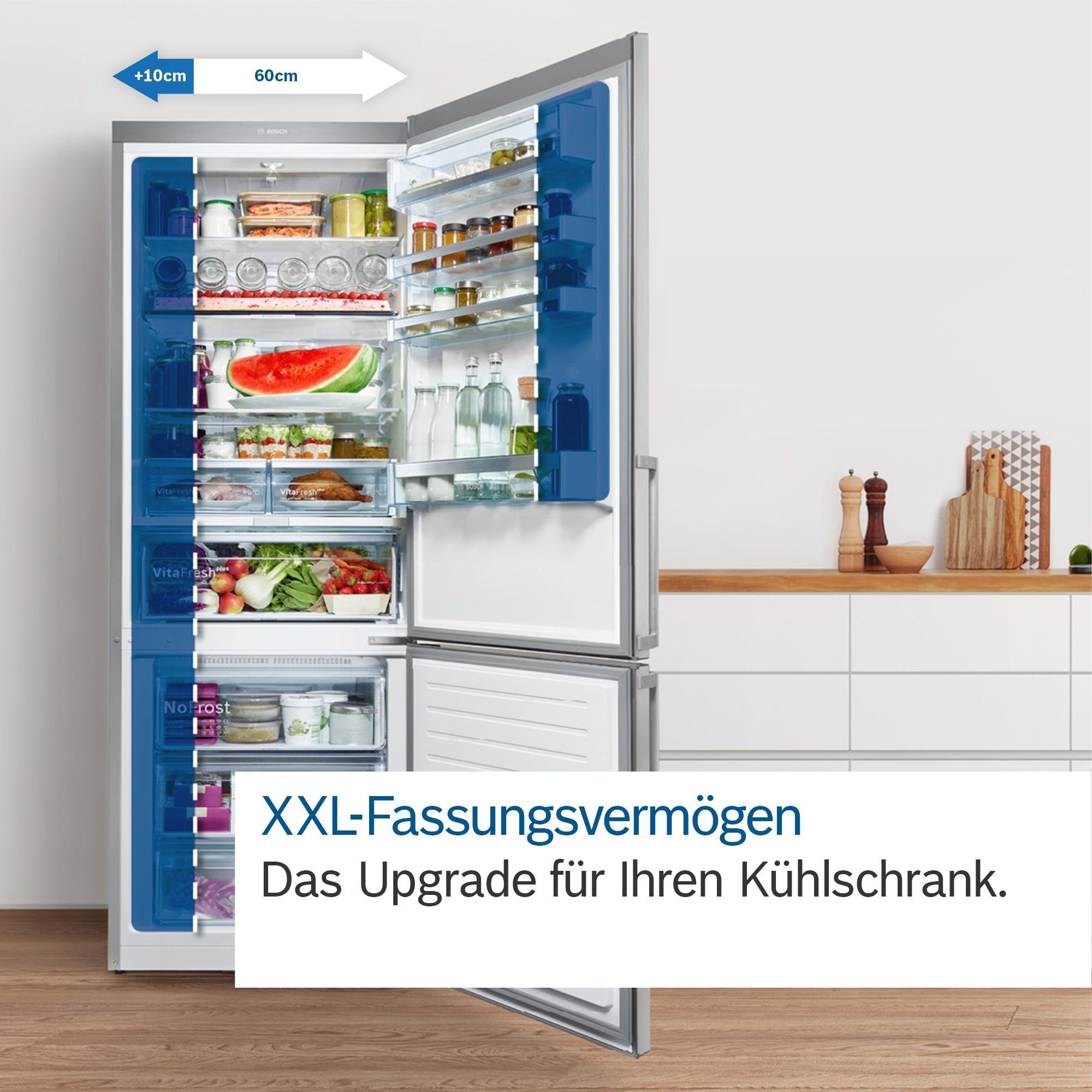 BOSCH Kühl-/Gefrierkombination KGN49VXDT, 203 cm hoch, 70 cm breit