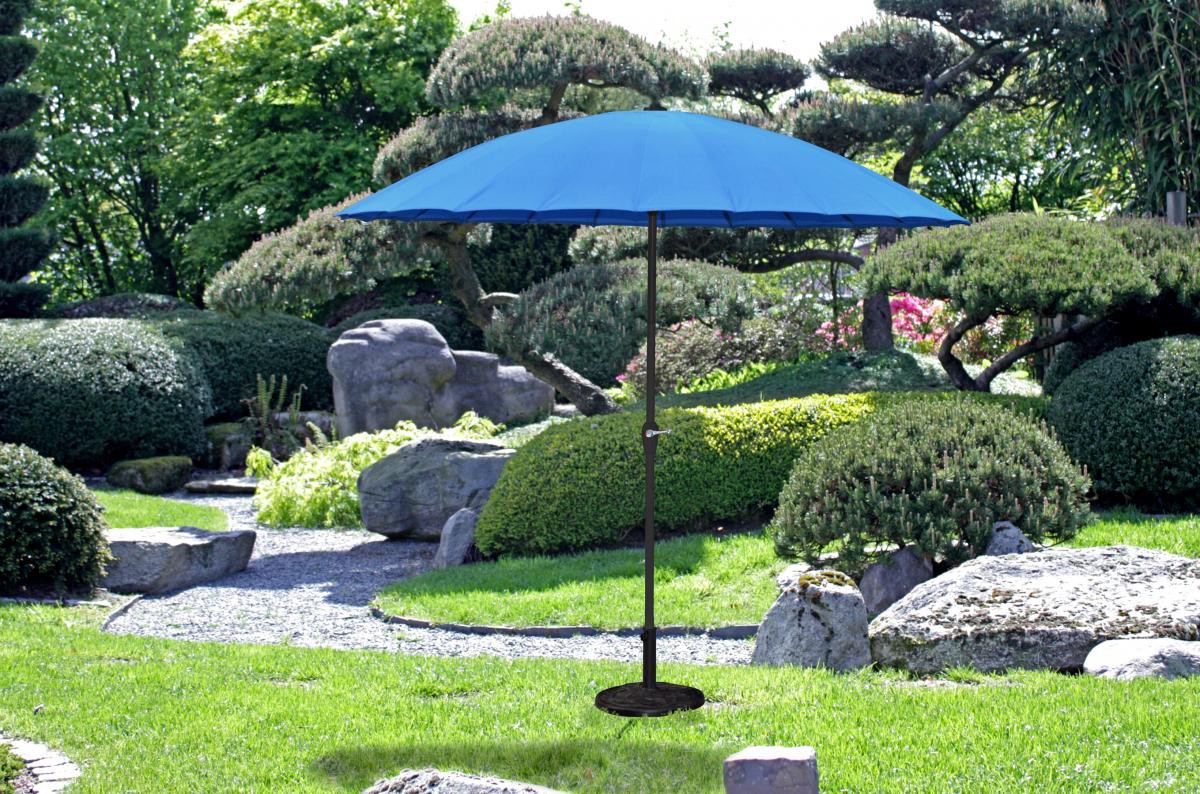 Garden Pleasure Harms Sonnenschirm mit 24 Streben, blau