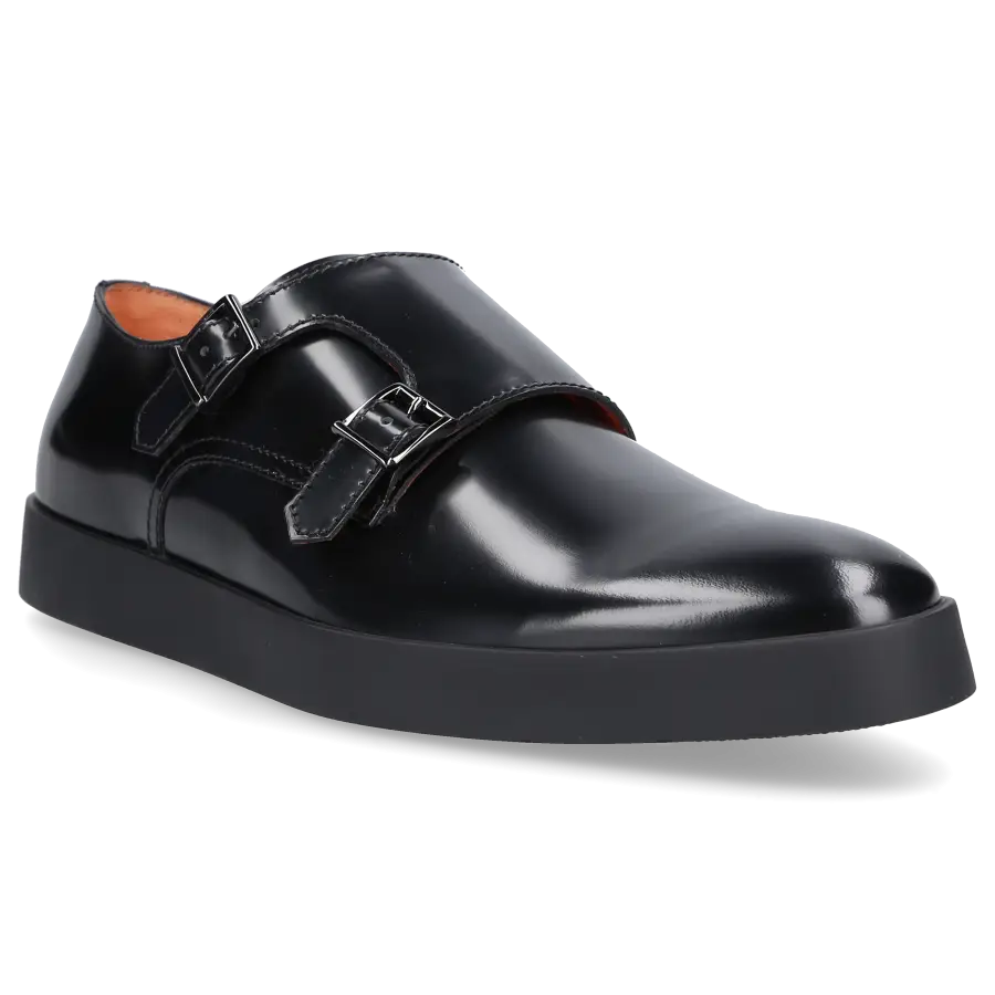Santoni - Monk Schuhe 17832 Kalbsleder - schwarz